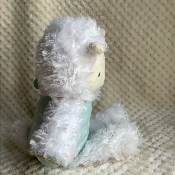 Ingenuity White and Mint Plush Lamb Toy Sensory - Picture 5 of 7